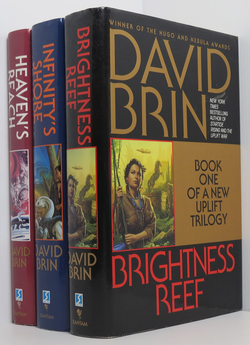 The New Uplift Trilogy Set: Brightness Reef, Infinitiy's Shore and Heaven's Reach (3 vols 1st / 1st) Image for The New Uplift Trilogy Set: Brightness Reef, Infinitiy's Shore and Heaven's Reach (3 vols 1st / 1st)